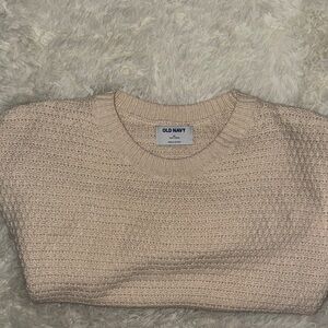 Old Navy Women's Light Tan Crew Neck Sweater